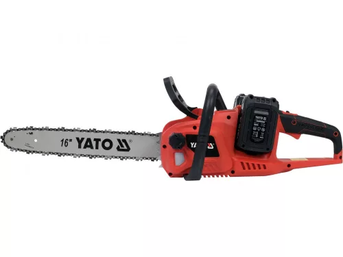 YATO Akkus láncfűrész 36V 16”, 395 mm vágáshossz, 2×4 Ah akkuval és dupla töltővel (YT-828131)