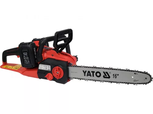 YATO Akkus láncfűrész 36V 16”, 395 mm vágáshossz, 2×4 Ah akkuval és dupla töltővel (YT-828131)