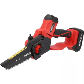   YATO Akkus mini láncfűrész 18 V, 176 mm, szénkefementes, 2 Ah akkumulátorral (YT-828133)