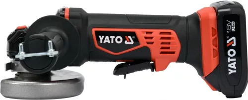 YATO Akkus sarokcsiszoló 18 V, 125 mm, 10 000 ford./perc, 2 Ah akkumulátorral (YT-82826)