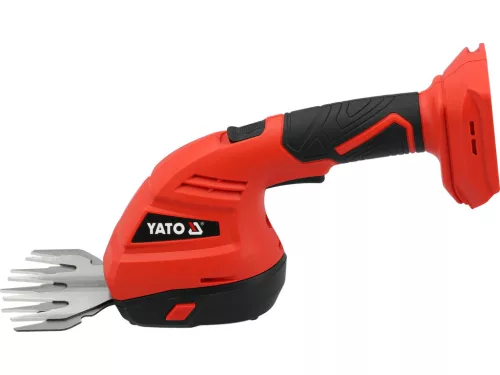 YATO Akkus fű- és sövényvágó olló 18 V, szénkefementes motorral, akku és töltő nélkül (YT-828336)