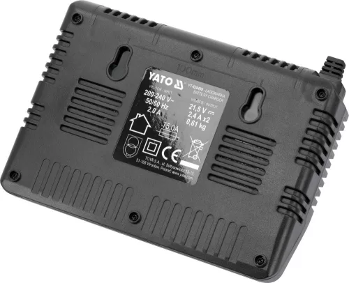 YATO Dupla akkumulátortöltő 18 V, 2 × 2,4 A, YATO 18 V rendszerhez (YT-828499)