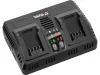 YATO Akkumulátortöltő két akkumulátorhoz, 18 V, 2 × 4,5 A, intelligens, YATO 18 V rendszerhez (YT-828501)