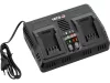 YATO Akkumulátortöltő két akkumulátorhoz, 18 V, 2 × 4,5 A, intelligens, YATO 18 V rendszerhez (YT-828501)
