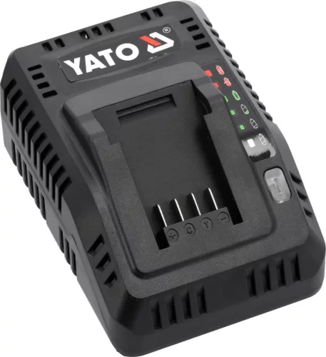 YATO Akkumulátor és gyorstöltő készlet 18 V, 2 × 4 Ah Li-Ion, 4,5 A, kofferben (YT-828510)