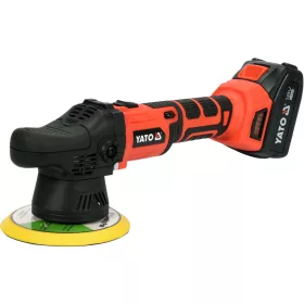   YATO Akkus excenteres polírozógép 18 V, 150 mm, 3 Ah akkuval és töltővel (YT-82920)