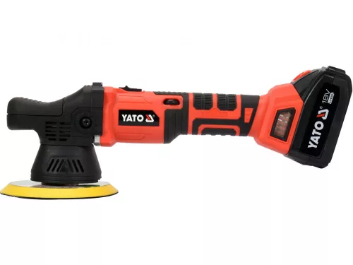 YATO Akkus excenteres polírozógép 18 V, 150 mm, 3 Ah akkuval és töltővel (YT-82920)