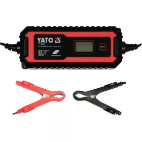   YATO Akkumulátortöltő 6/12 V, 2/4 A, LCD-kijelzővel, 5–200 Ah (YT-83000)