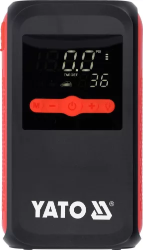 YATO Bikázó kompresszorral és powerbankkal, 12 V, 300 A / 600 A, 120 PSI, 12 Ah (YT-83086)