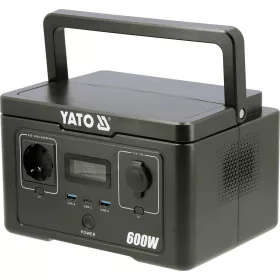   YATO Hordozható áramforrás LiFePO4 akkumulátorral, 600 W, 256 Wh, EPS funkcióval (YT-83087)
