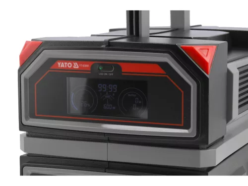 YATO Energiaállomás 600 W, 504 Wh, tiszta szinuszos inverterrel és USB-C PD gyorstöltéssel (YT-83091)