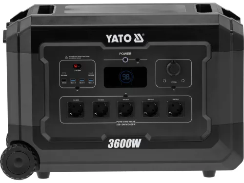 YATO Energiaállomás 3600 W, 3072 Wh, LiFePO4 akkumulátorral és EPS funkcióval (YT-83096)