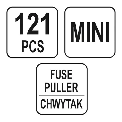 YATO Biztosíték készlet 121 részes mini  (YT-83143)