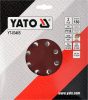 YATO Fíbertárcsa tépőzáras 180 mm P150 (3 db/cs) (YT-83465)