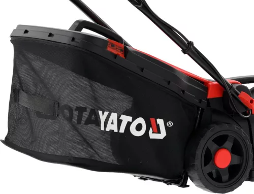 YATO Elektromos fűnyíró 1500 W, 360 mm vágásszélesség, 40 literes fűgyűjtővel, 6 fokozatú magasságállítással (YT-851991)