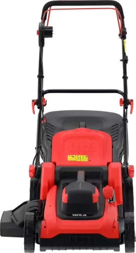YATO Elektromos fűnyíró önjáró hajtással és oldalkidobással, 2000 W, 460 mm, 60 literes fűgyűjtővel (YT-851993)