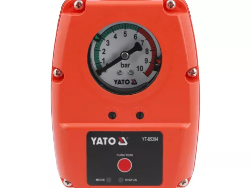 YATO Nyomáskapcsoló és automata vezérlő – 1,1 kW, IP65, 0–6 bar állítható tartomány (YT-85394)
