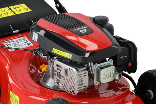 YATO Benzines fűnyíró Loncin motorral, 139 cm³, 46 cm vágásszélesség, 60 literes fűgyűjtővel (YT-85501)