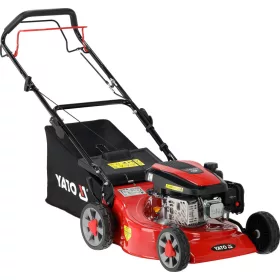   YATO Önjáró benzines fűnyíró Loncin motorral, 139 cm³, 46 cm vágásszélesség, 60 literes fűgyűjtővel (YT-85502)