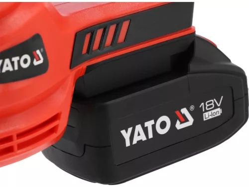 YATO Akkumulátoros kézi porszívó – 18V, 9 kPa, 150W, 4Ah akkuval és tartozékokkal (YT-85682)
