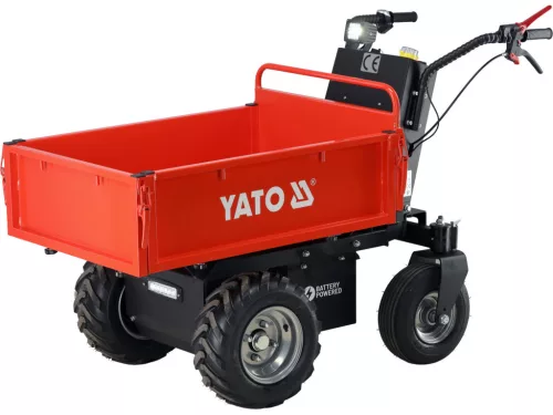 YATO Dömper elektromos hajtással, 500 kg teherbírás, 1000 W, 48 V 32 Ah (YT-86120)