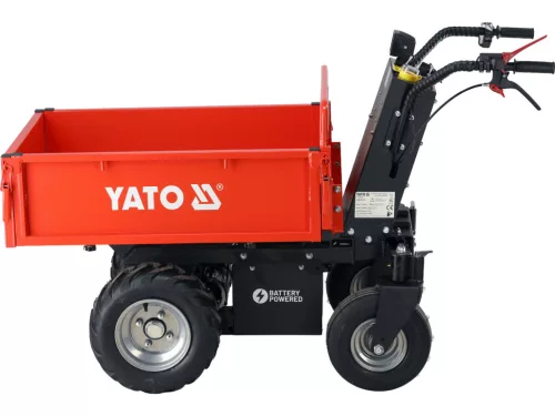 YATO Dömper elektromos hajtással, 500 kg teherbírás, 1000 W, 48 V 32 Ah (YT-86120)