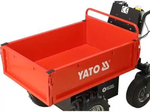 YATO Dömper elektromos hajtással, 500 kg teherbírás, 1000 W, 48 V 32 Ah (YT-86120)