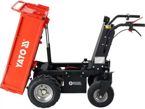 YATO Dömper elektromos hajtással, 500 kg teherbírás, 1000 W, 48 V 32 Ah (YT-86120)