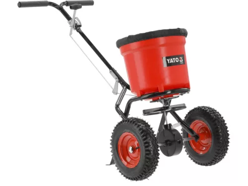 YATO Kerti szórókocsi 25 kg teherbírással, rotációs fűmag- és műtrágyaszóró (YT-86715)