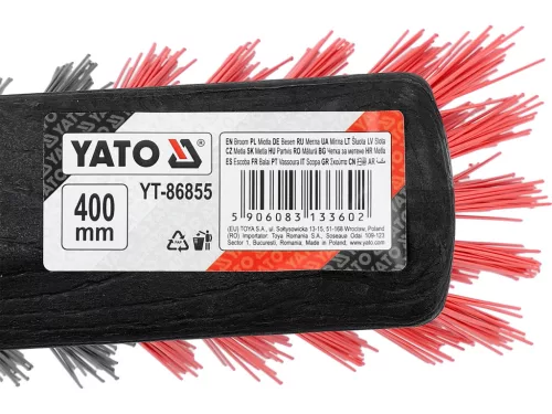 YATO Utcai seprűfej 400 mm, PET/PVC sörtékkel, kültéri takarításhoz (YT-86855)