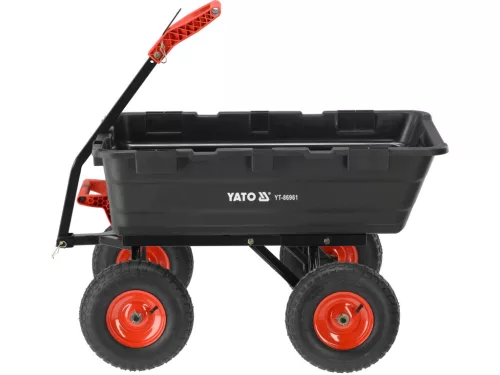 YATO Kerti kézikocsi billenő platóval, 550 kg teherbírással, XXL rakfelülettel (YT-86961)