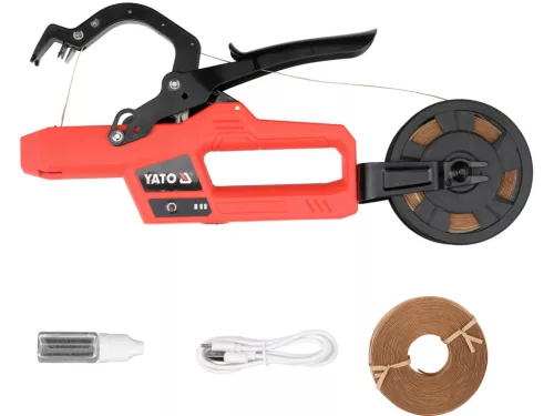 YATO Növénykötöző gép akkus kivitelben, 45 mm-ig, 3,7 V 2,5 Ah, akár 600 kötés/töltés (YT-87040)