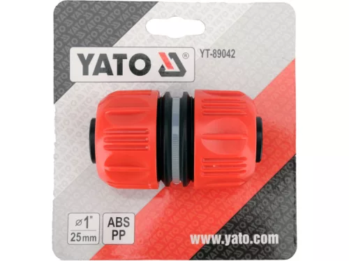 YATO Tömlőjavító toldó 1” locsolótömlőhöz, nagy átfolyású ABS-PP kivitel (YT-89042)
