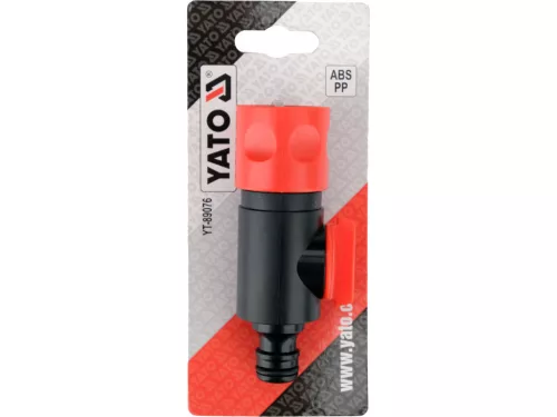 YATO Szelepes gyorscsatlakozó 1/2” locsolótömlőhöz, átfolyásszabályzóval (YT-89076)