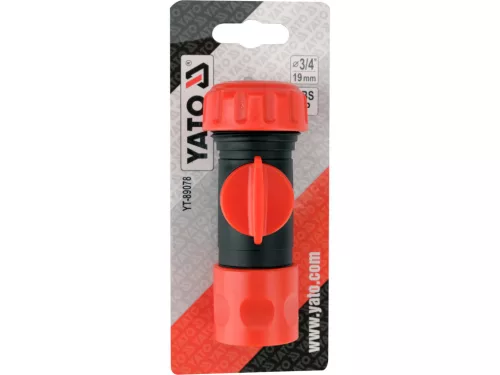 YATO Gyorscsatlakozó szeleppel 3/4” locsolótömlőhöz, átfolyásszabályzással (YT-89078)
