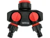 YATO  Kétágú csapelosztó 3/4”–1”, két tömlőcsatlakozáshoz, locsoló tömlőhöz (YT-89100)