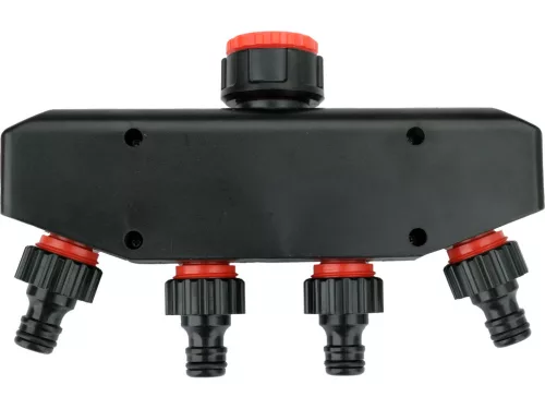 YATO Locsoló tömlő elosztó csapos csatlakozó, 4 kimenettel 3/4"-1" (YT-89103)