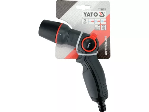 YATO Locsolópisztoly 3 funkciós szórófejjel, állítható vízáramlással (YT-89511)