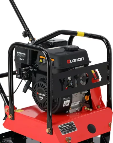 YATO Lapvibrátor egyirányú kivitelben, Loncin G200F benzinmotorral, 20 kN, 550 × 440 mm (YT-90307)