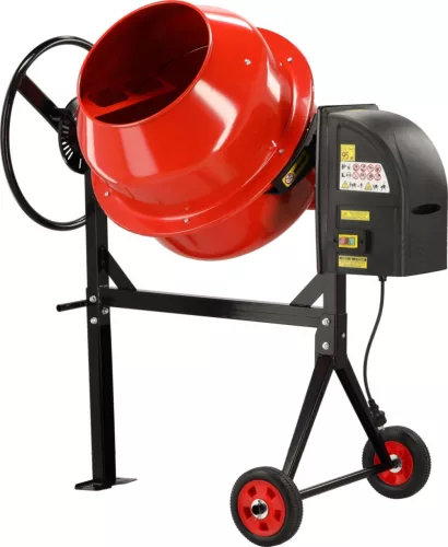 YATO Betonkeverő 140 liter, 650 W, öntöttvas fogaskoszorúval (YT-90601)